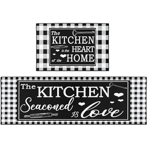 Britown Plaid Kitchen Mat Set Cover