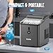 INOVIVA Nugget Ice Maker Countertop – 6 Mins Fast Ice Production, FLASHCHILL™, 26.5 LBS/Day, Self-Cleaning, Compact Portable Design, Ideal for Home, Office & Parties