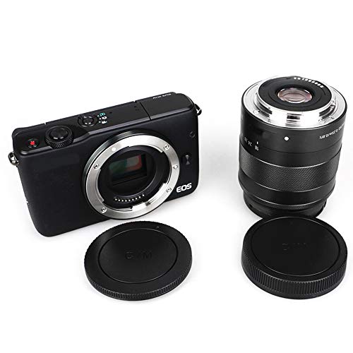 Image of JJC 2-Pack EF-M Mount Body Cap & Rear Lens Cover for Canon EOS M50 M6 M200 | for Canon EOS M50 Mark II M5 M6 Mark II M100 M10 M3 M2 M and More Canon EF-M Mount Mirrorless Camera and Lens