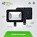 ASD LED SMD Slim Floodlight with arm 20W 1770lm 5000K ETL, Black (CASE Qty 40)