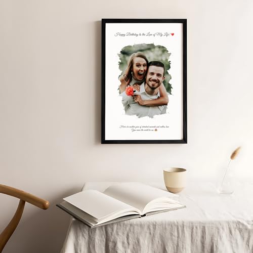 Image of Ritwika's Personalized Picture Frame With Your Photo, Name and Message | Customised Gift For Anniversary, Birthday, Friends, Valentine's Day and Couples | Size 9.5 x 13.5 Inch, Set of 1