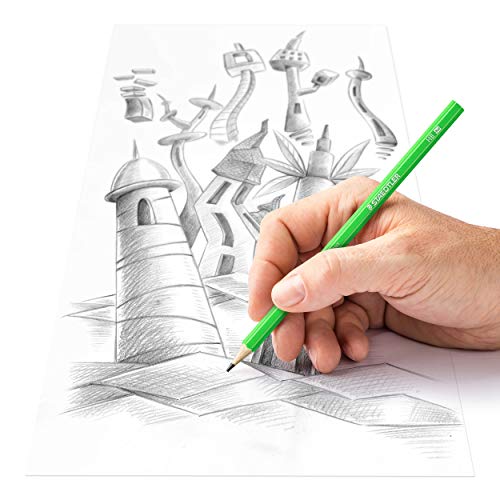 Lápis Grafite Nº 2HB Sextavado, Staedtler, Wopex Neon, 180F BK6 06, 6 Unidades