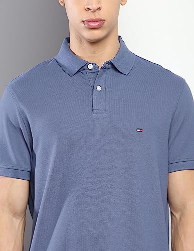 Image of Tommy Hilfiger Solid Regular fit Cotton Polo t-Shirt