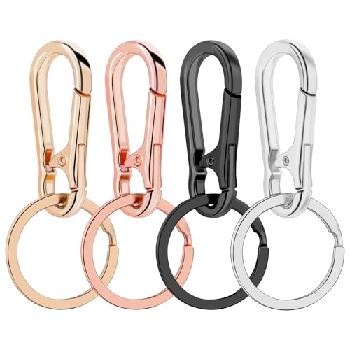Metal Keychains for Women Men, Key Chain Ring Clip Holder Organizer for Home Car, Cut Keyring Accessories