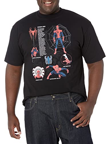 T-Shirt Marvel Schéma Spidey Homme en maille douce durable
