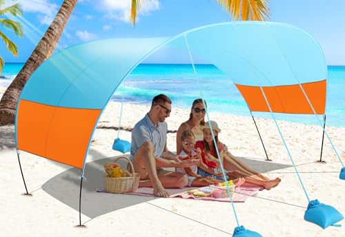 EKRISON Beach Canopy Sun Shade for Family Vacation and Camping (Patent Pending)