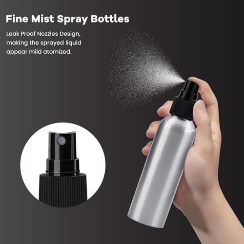 30 Pcs Aluminum Spray Bottles 4 Oz Fine Mist Spray Bottles Refillable Metal Atomizer Bottles Containers with Black Pump Bulk Reusable Empty Spray Bottle Small Travel Bottle for Home Travel Cosmetic3