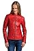 Produktbild URBAN LEATHER Damen Ur-146 Coole kurze Biker Damen Lederjacke LB01, Rot, L EU
