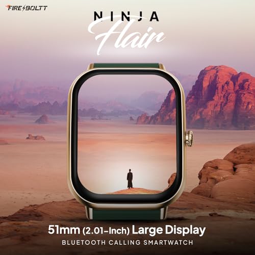 Image of Fire-Boltt Ninja Call Pro Max Bluetooth Calling Smart Watch, 2.01″ HD Display, 120+ Sports Modes, Health Suite, AI Voice Assistance, SpO2 & Heart Rate Monitor Smartwatch for Men & Women - Green