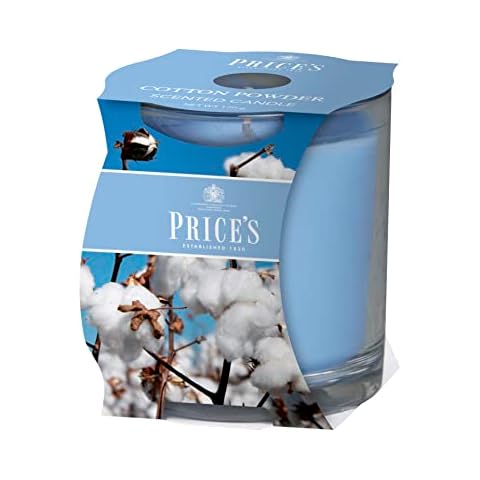 Price's Cotton Powder Jar Candle with Fresh Scent Cover