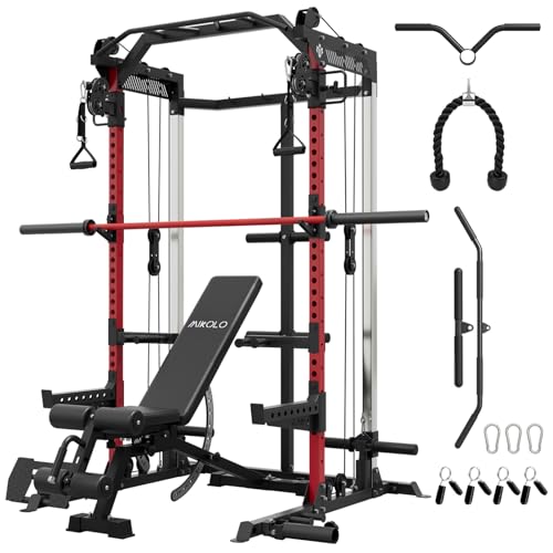 Mikolo Power Cage 2000LB Power Rack with Dual Pulleys