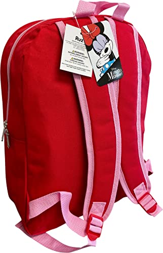 Ruz Minnie Mouse 15" School Bag Backpack (Red-Pink) #TOP3