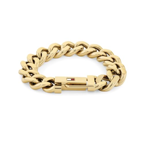Tommy Hilfiger Jewelry Gliederarmband für Herren in Gelbgold mit der Ikonischen Flagge - 2790638