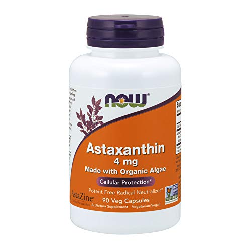 Astaxanthin Orgânica 4mg 90 Cápsulas Veganas Now Foods