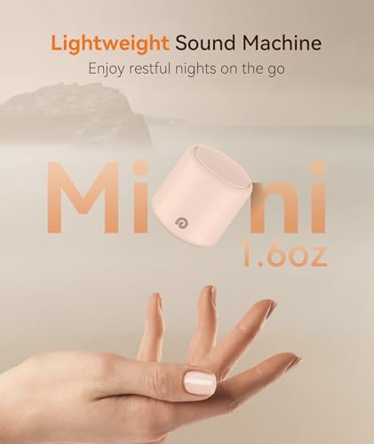 Image of Dreamegg Travel White Noise Machine - Portable Sound Machine for Baby Adults, Travel Sound Machine for Sleep, 16 Nature Sound, Timer, White Noise Machine for Sleeping Gift, Pink