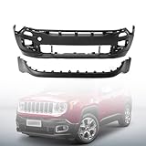 Renegade Bumper Cover Set Fascia Compatible With 2015 2016 2017 2018 J-eep Renegade，Front Upper and Lower Bumper Cover Replacement For 5XB40LXHAA, 5UX70TZZAA