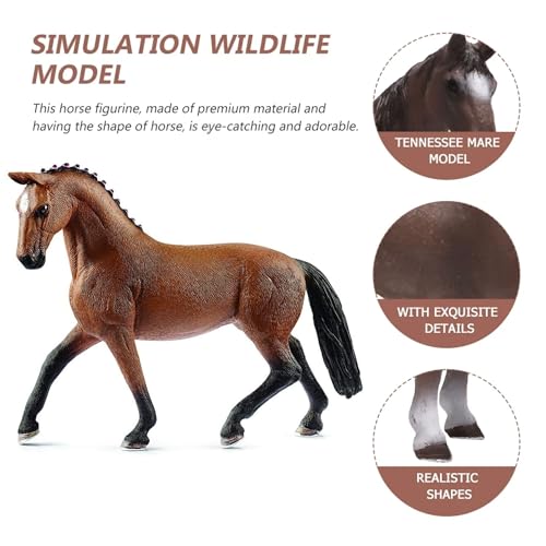 Image of Realistic Farm Animal Horse Toys for Kids Big Size Animal Action Figures Toy Set Home Decoration Educational Horse for Boys and Girls to Play - Pet Animal Figure Toys Birthday Gifts