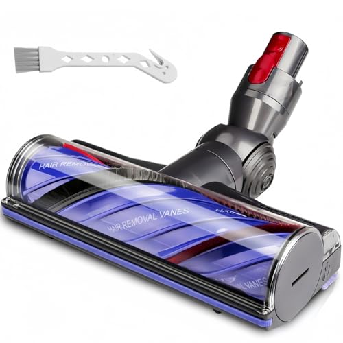 Anti-Tangle Motorhead Replacement for Dyson V7 V8 V10 V11 V15 Vacuum Cleaner Motorised Direct Drive Brush Head Attachment for Hard Floor & Carpet Pet Hair Removal Nozzle Parts SV10 SV12 SV14