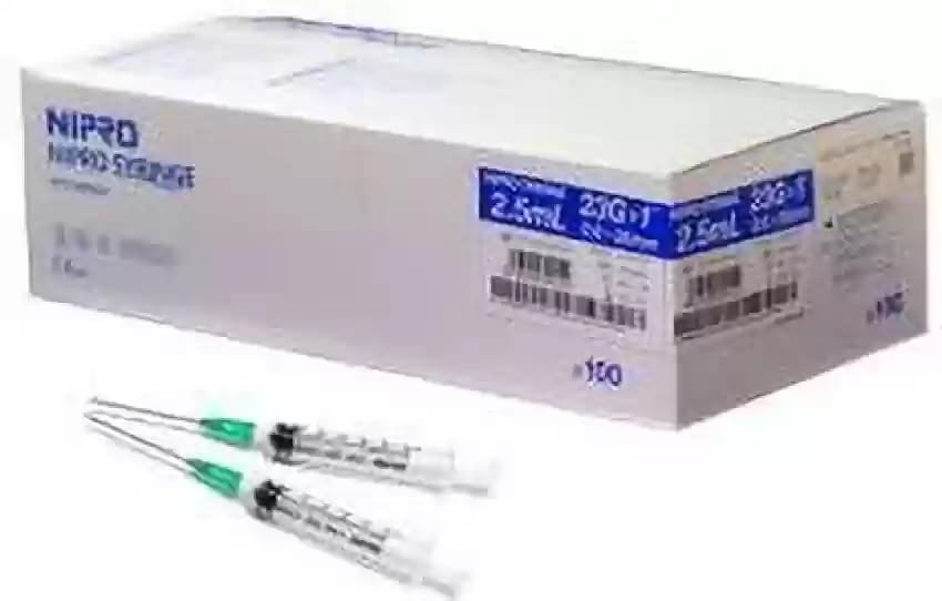 Nipro 2.5ml Medical Syringe With Needle, 2.5 ml Medical and Hospital Use Syringe, 2.5ml Syringe With needle, Nipro 2.5ml Medical Syringe. ( Pack Of 30 Pcs ) (B0CJ522TDB) Amazon Price History, Amazon Price Tracker