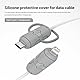 YIMATEECO Kabelschutz,6 Stück 2 in 1 Datenkabel Kabel Silikon Protector, Schützt Vor Brüchen und Kabelschäden, für iPhone Datenleitungen(Schwarz+Weiß+Grau)