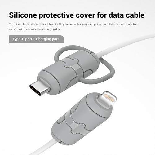 Funda de silicona antirotura para cabezal de carga y protector de cable de alta resistencia 3