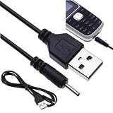 AYMBH Cavo di ricarica USB con connettore piccolo, compatibile con Nokia 105 (2013), 106, 1208, 2630, 2760, 5310, 6111, 6210, 6233, 6234, 7373, E51, E63, E65, E71, E72, N70, N70, N70, N70, N70, E63