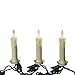 Kurt S. Adler 10-Light Clip-On White Candle with Clear Bulbs Christmas Light Set, Indoor Only