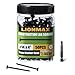 LIONMAX Lag Screws 4 Inch, Structural Wood Screw #14 x 4, 50-PCS Heavy Duty Construction Screw, Rust Resistant, Washer Head, Black Coated Exterior Wood/Lag/Timber Screws, Star Drive with Bit