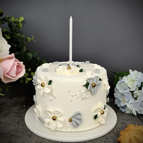Jumochi Pearl White Birthday Candles For Cake thumb #3