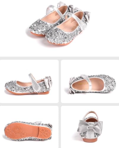 Toddler Girls Sparkle Mary Jane Ballerina Ballet Flats Princess Dress Shoes for Party Flower Girl School2