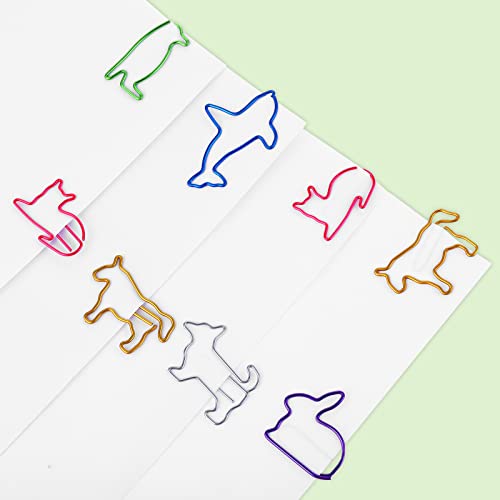 30 Stück Büroklammern Aus Metall, Büroklammern Motiv Tiere Cartoon Bunt Tier Design Neuartige Formen Lesezeichen Für Büro Schule Schreibwaren Dokumente Gifts For Children