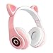 Produktbild Mazu Homee Game-Headset, beleuchtetes Cartoon-Musik-Headset, Katzenohren, kabelloses Bluetooth-Spiel-Headset, geeignet für PC und PlayStation