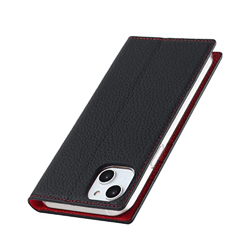 Étui portefeuille iPhone 15 Plus iCoverCase avec support et rabat noir