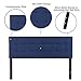 Flash Furniture Bedford Box Stitch Tufted Upholstered Queen Size Headboard in Navy Fabric