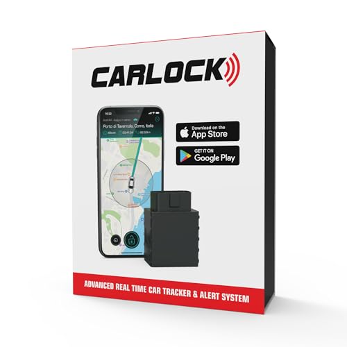 CARLOCK: Antifurto Auto, GPS Tracker in Tempo Reale con Sistema di Allarme tramite Smartphone, con Dispositivo e App, Preciso e Facile da Usare