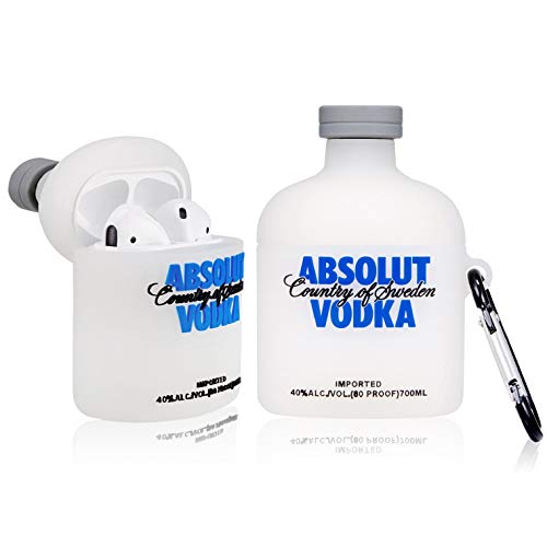 Hiiyorr Funny Vodka Silicone Case for AirPod, Cute Fashion Unique Drink Bottle New
