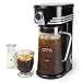 Nostalgia Iced Coffee Maker and Tea Brewing System, Glass Pitcher, 3 quart, Black