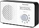 TechniSat Viola 200 - tragbares DAB+/UKW-Radio (mit LCD-Display, Teleskopantenne, Favoritenspeicher, Kopfhöreranschluss, Netz- & Batteriebetrieb, Mono-Lautsprecher, RDS, PLL) Weiß/Schwarz