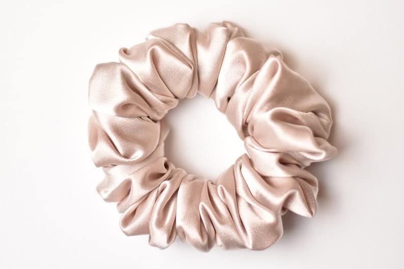 Image of Atrube's Satin Silk Scrunchies for Women and Girls, Hair Ties, Ponytail Holder, Elegant Elastic Hairbands, Best Gift for Wife, Friends, Mom, Sister Pack of 5