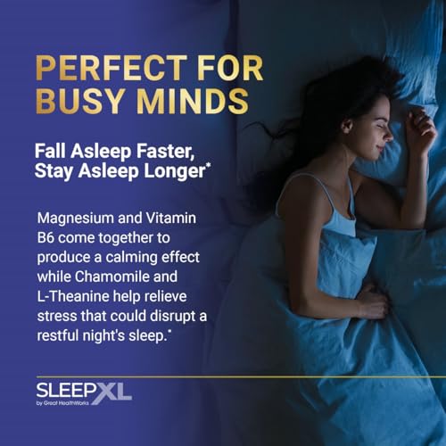 SleepXL Sleep Supplement Non-Habit-Forming Formula - Fall Asleep Faster & Sleep Longer - 5 key ingredients include Melatonin, L-Theanine, Chamomile, Magnesium & Vitamin B6 (60 Capsules, 30 Servings) - Image 5