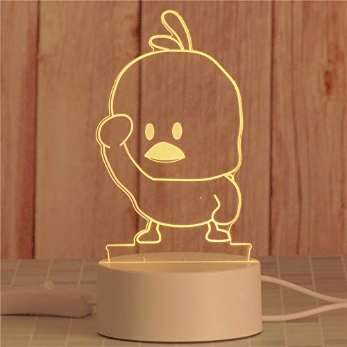 Veilleuse nuit anti peur du noir canard jaune lampe LED chambre enfant