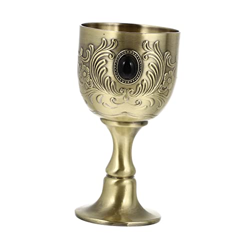 Cabilock Coupe à Vin Vintage Métal Calice Rétro pour Vin Rouge Mini-coupe Décorative