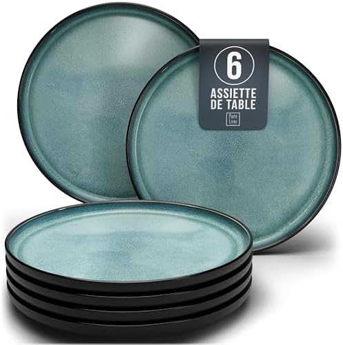 Assiettes Service de Table: Ensemble de 6 grandes assiettes en gr...