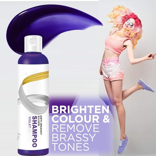 Purple Shampoo 275ml No Yellow Shampoo Blonde Enhancer Silver Brightening Anti-Yellow Shampoo for Healthy and Vital Blonde Hair Purple Shampoo For Grey, White or Light Blonde Hair - Image 6