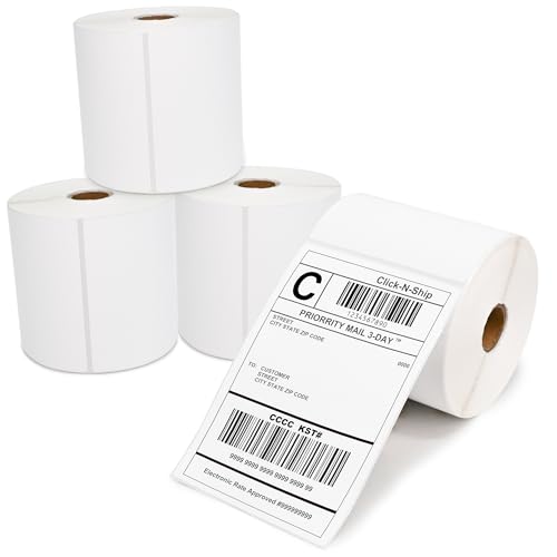 L LIKED 4x6 Inches Thermal Labels, 4 Rolls of 450 Shipping Labels, 1800 Pcs 101.5x152.4mm Thermal Printer Labels for Address, Mailing, Boxes, Packages, Compatible with Zebra & Roll image 8