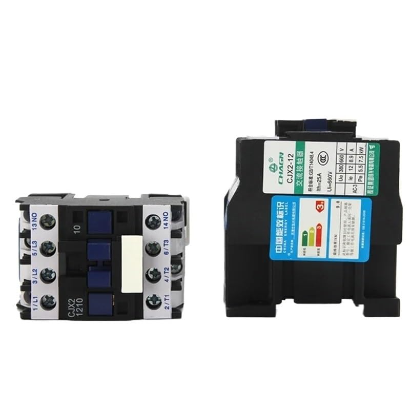 CJX2-1201/1210 50/60HZ 12A AC contactor Din Rail Mounted 3P+1NO Normal Open Contactor 24V-380V(CJX2 220V NC)