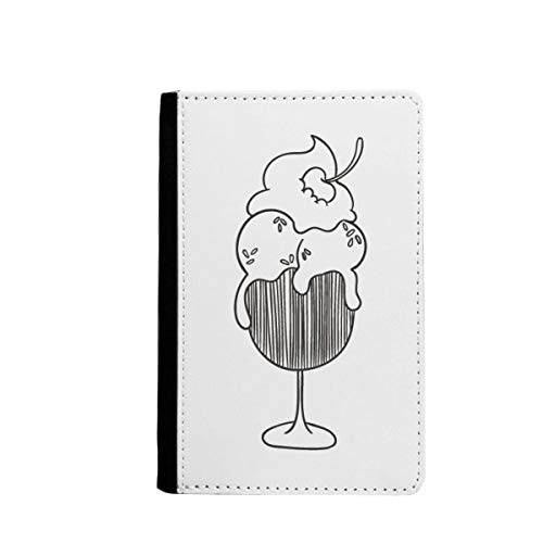 Étui portefeuille de voyage pour passeport cerises noir 3.7x5.8" de style classique