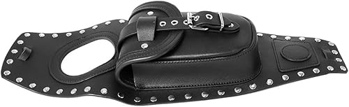 Newsmarts DAMAI - Bolsa de depósito de combustible para motocicleta, bolsa central de cuero sintético para consola de salpicadero, bolsa remachable