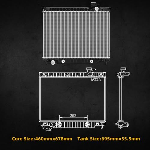 Image of DWVO Radiator Compatible with 2002-2009 Chevrolet Trailblazer 2002-2009 GMC Envoy 2005-2009 Saab 9-7x 2004-2007 Buick Rainier 2003-2008 Isuzu Ascender 2002-2004 Oldsmobile Bravada 4.2L L6