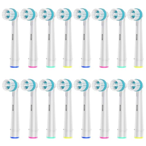 16 Têtes de Brossette de Rechange Ortho Care, Compatibles avec les Brosse a Dent Electrique Braun Oral B, Pour un Nettoyage Précis Autour des Dents et des Appareils...